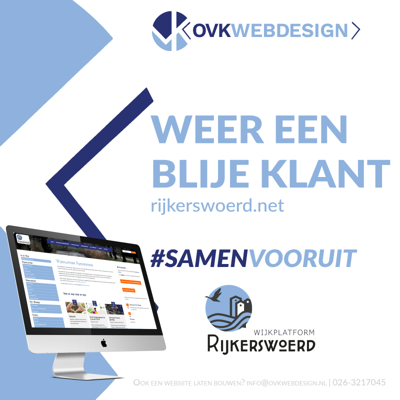 Nieuwe Website voor Wijkplatform Rijkerswoerd